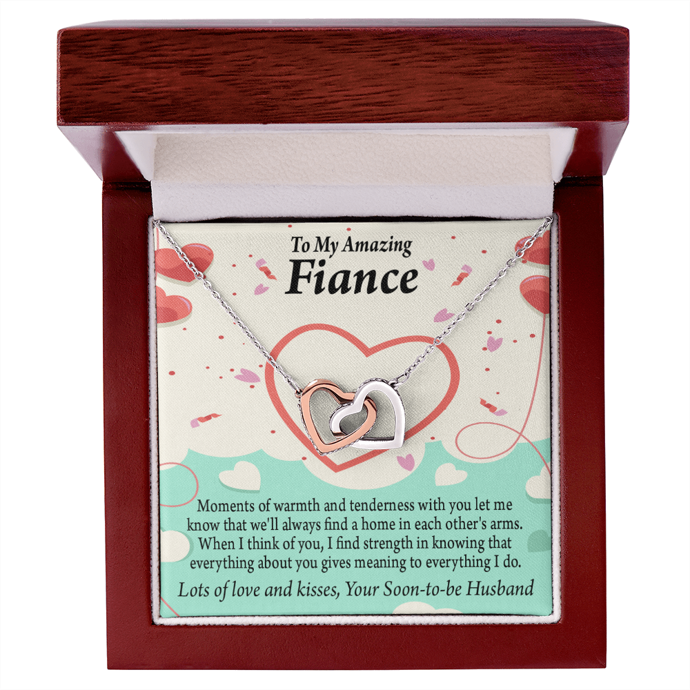 To My Fiancee Lots of Love And Kisses Inseparable Necklace-Express Your Love Gifts
