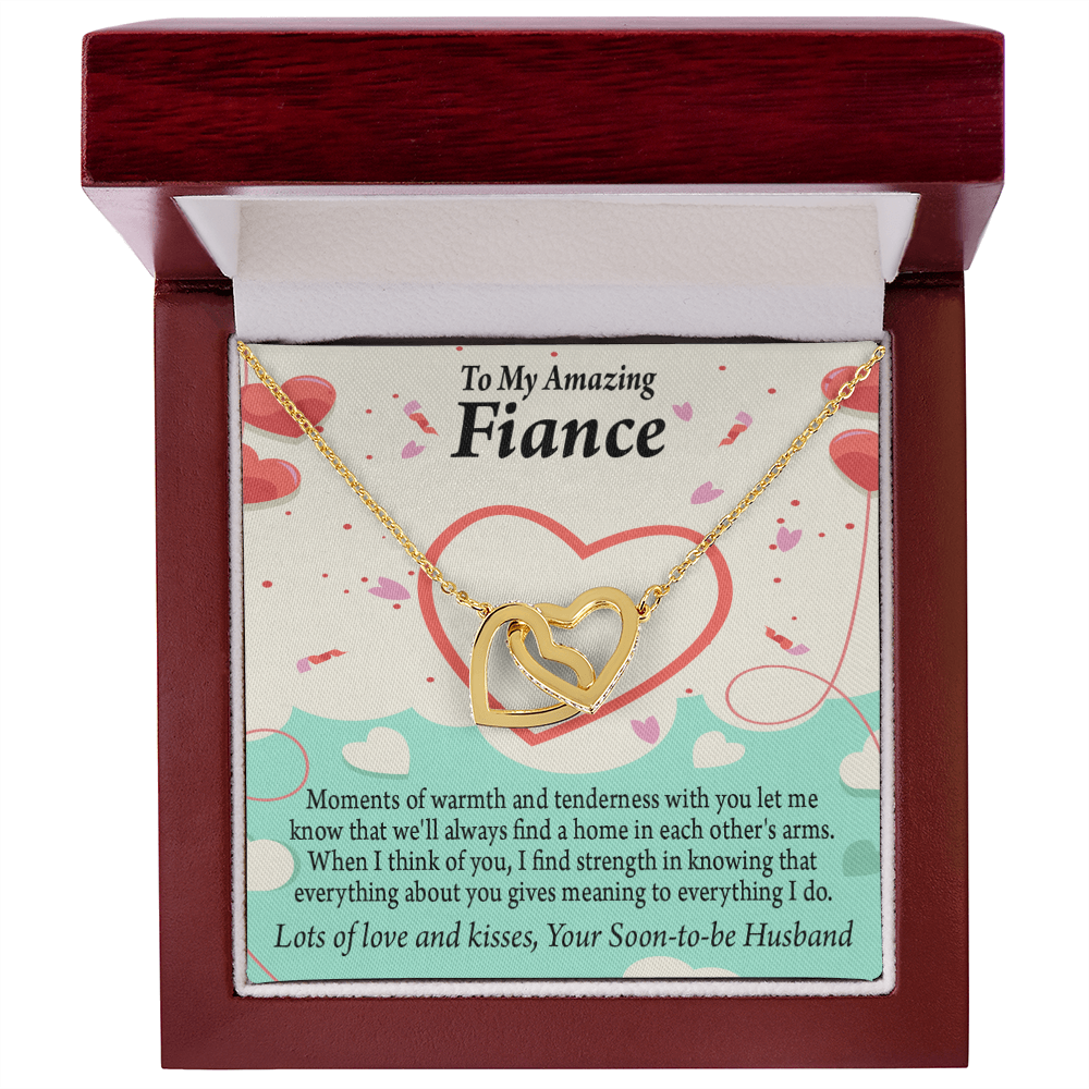 To My Fiancee Lots of Love And Kisses Inseparable Necklace-Express Your Love Gifts