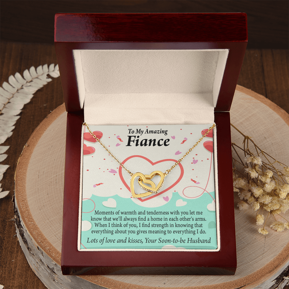 To My Fiancee Lots of Love And Kisses Inseparable Necklace-Express Your Love Gifts