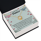 To My Fiancee Love Bigger Than Any Obstacle Infinity Knot Necklace Message Card-Express Your Love Gifts