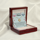 To My Fiancee Love Bigger Than Any Obstacle Infinity Knot Necklace Message Card-Express Your Love Gifts