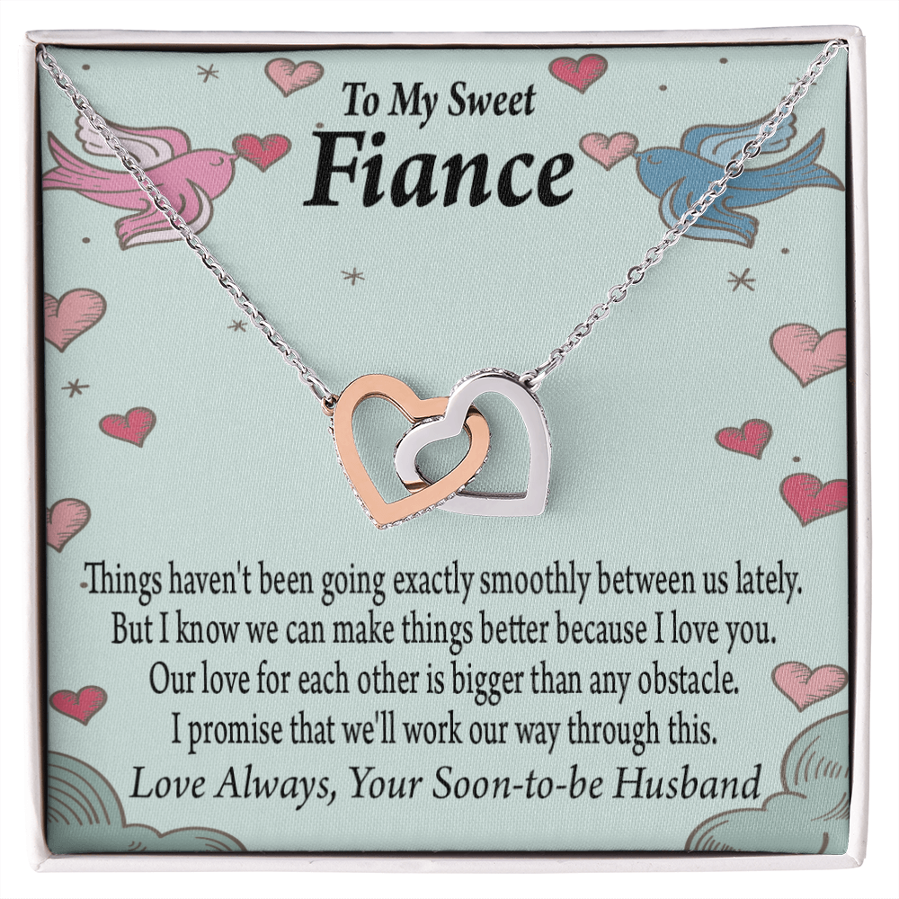 To My Fiancee Love Bigger Than Any Obstacle Inseparable Necklace-Express Your Love Gifts