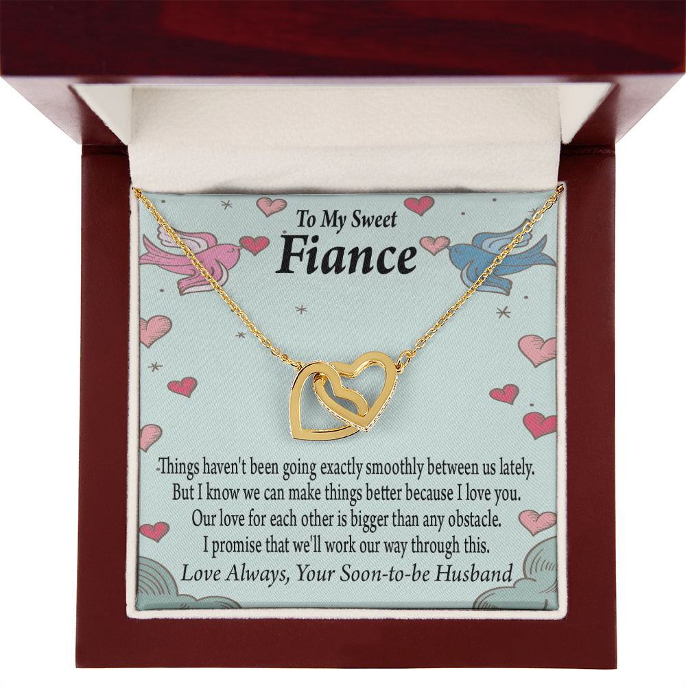 To My Fiancee Love Bigger Than Any Obstacle Inseparable Necklace-Express Your Love Gifts
