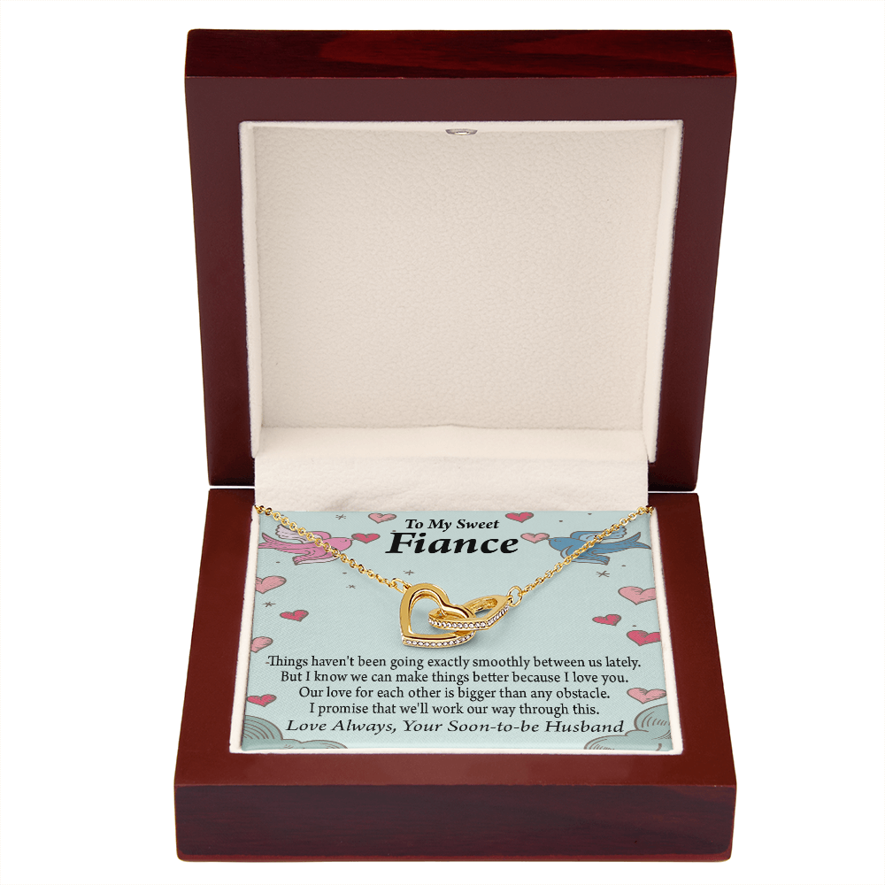 To My Fiancee Love Bigger Than Any Obstacle Inseparable Necklace-Express Your Love Gifts