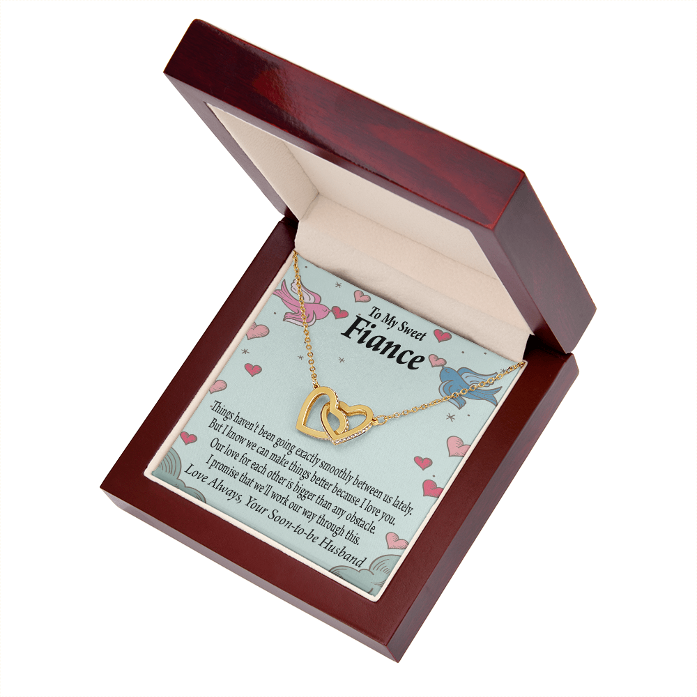 To My Fiancee Love Bigger Than Any Obstacle Inseparable Necklace-Express Your Love Gifts