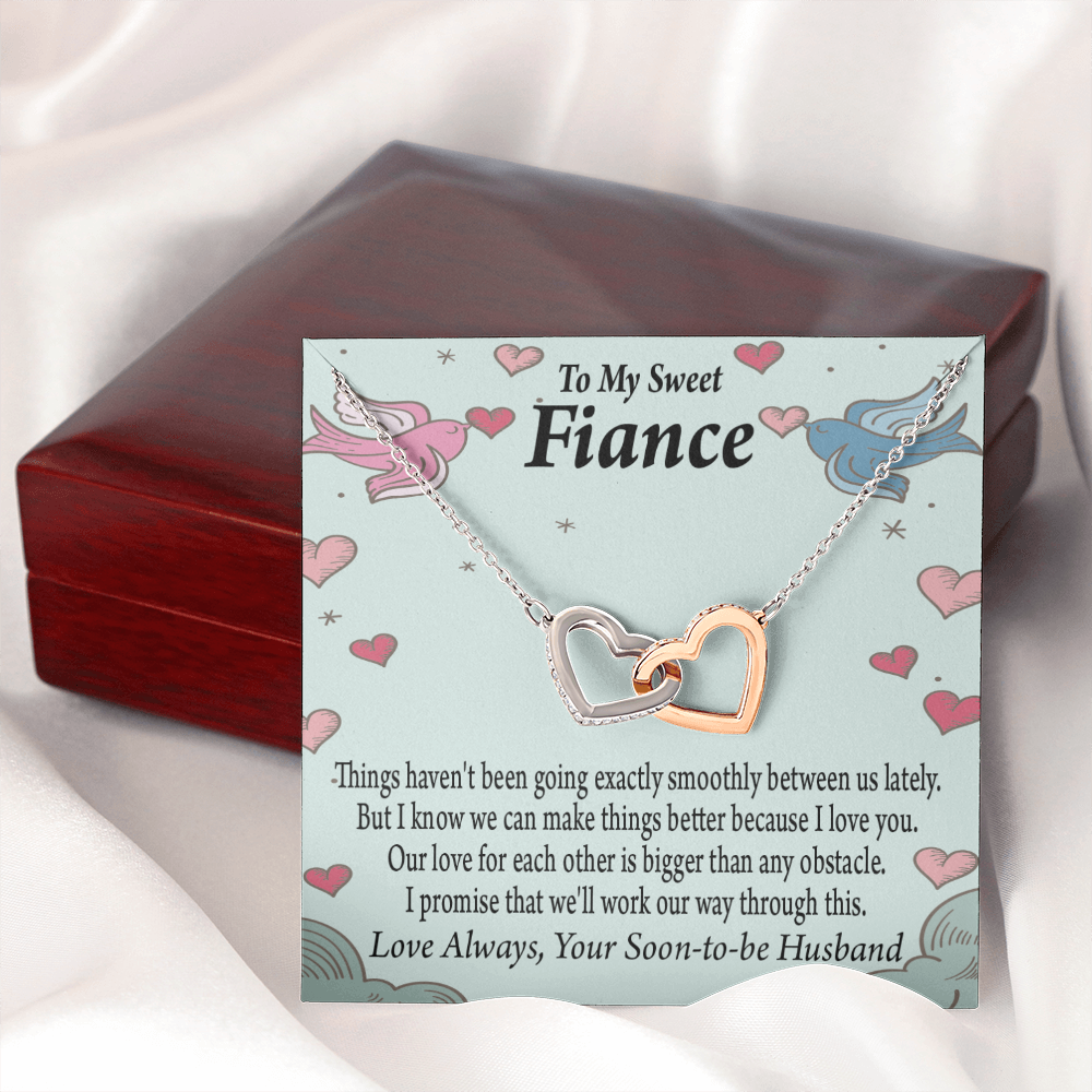 To My Fiancee Love Bigger Than Any Obstacle Inseparable Necklace-Express Your Love Gifts