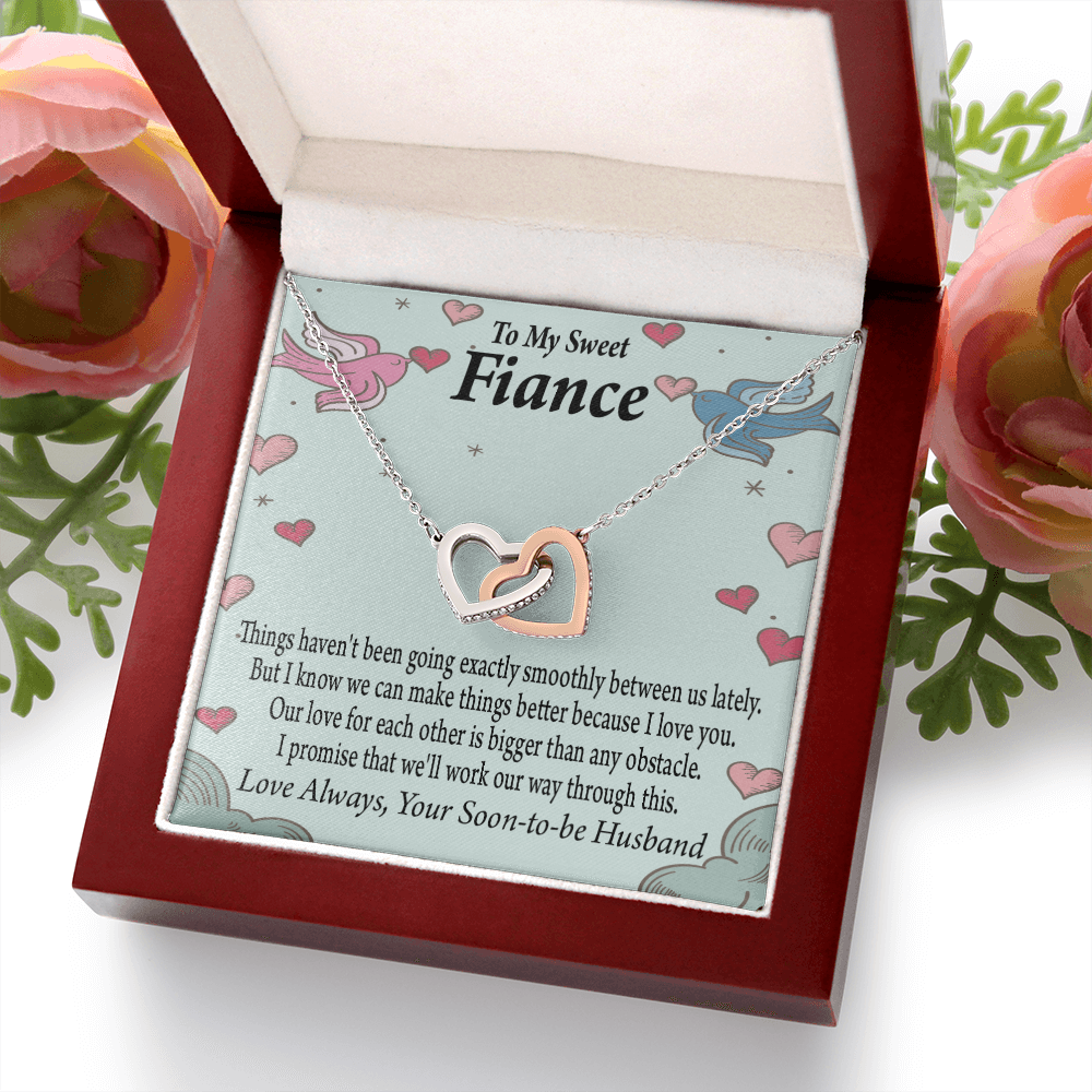 To My Fiancee Love Bigger Than Any Obstacle Inseparable Necklace-Express Your Love Gifts