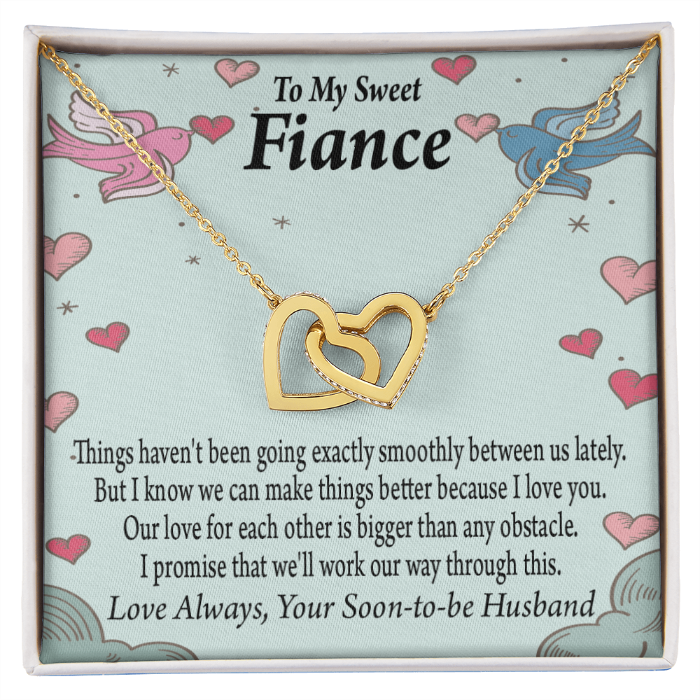 To My Fiancee Love Bigger Than Any Obstacle Inseparable Necklace-Express Your Love Gifts