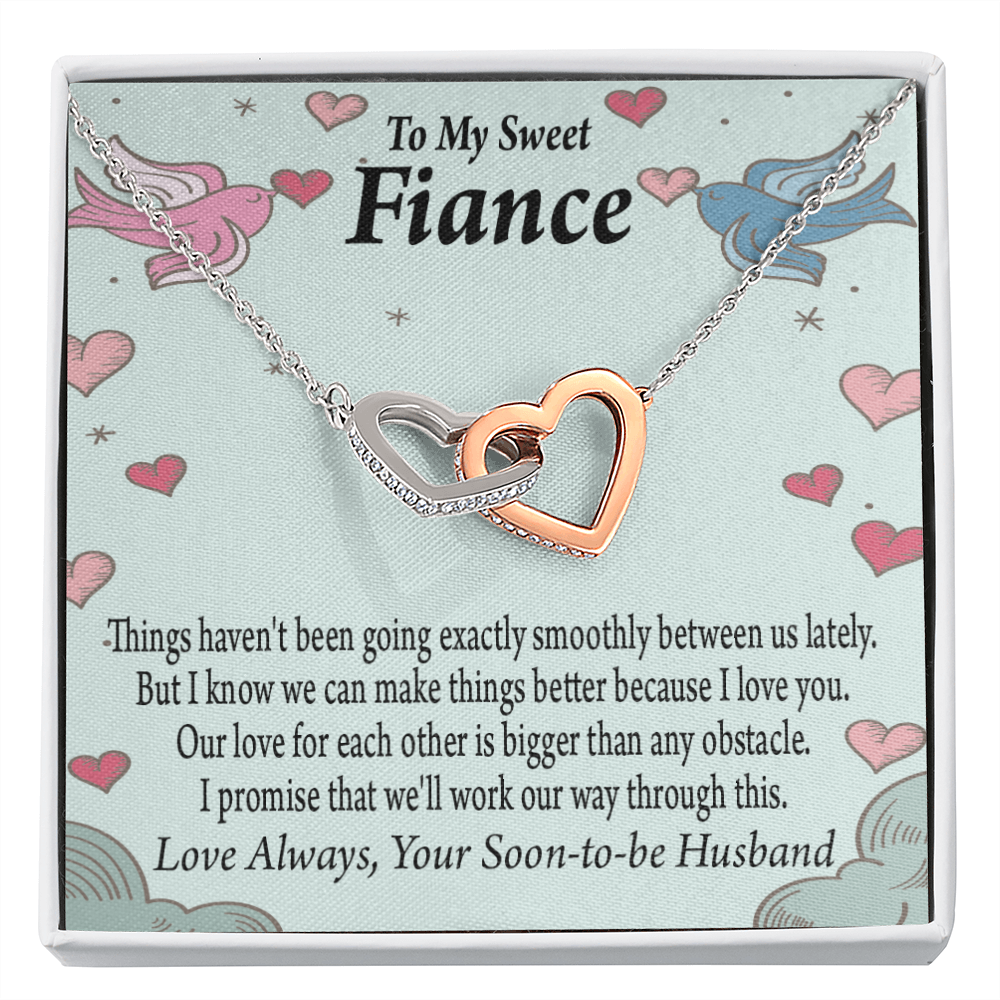 To My Fiancee Love Bigger Than Any Obstacle Inseparable Necklace-Express Your Love Gifts