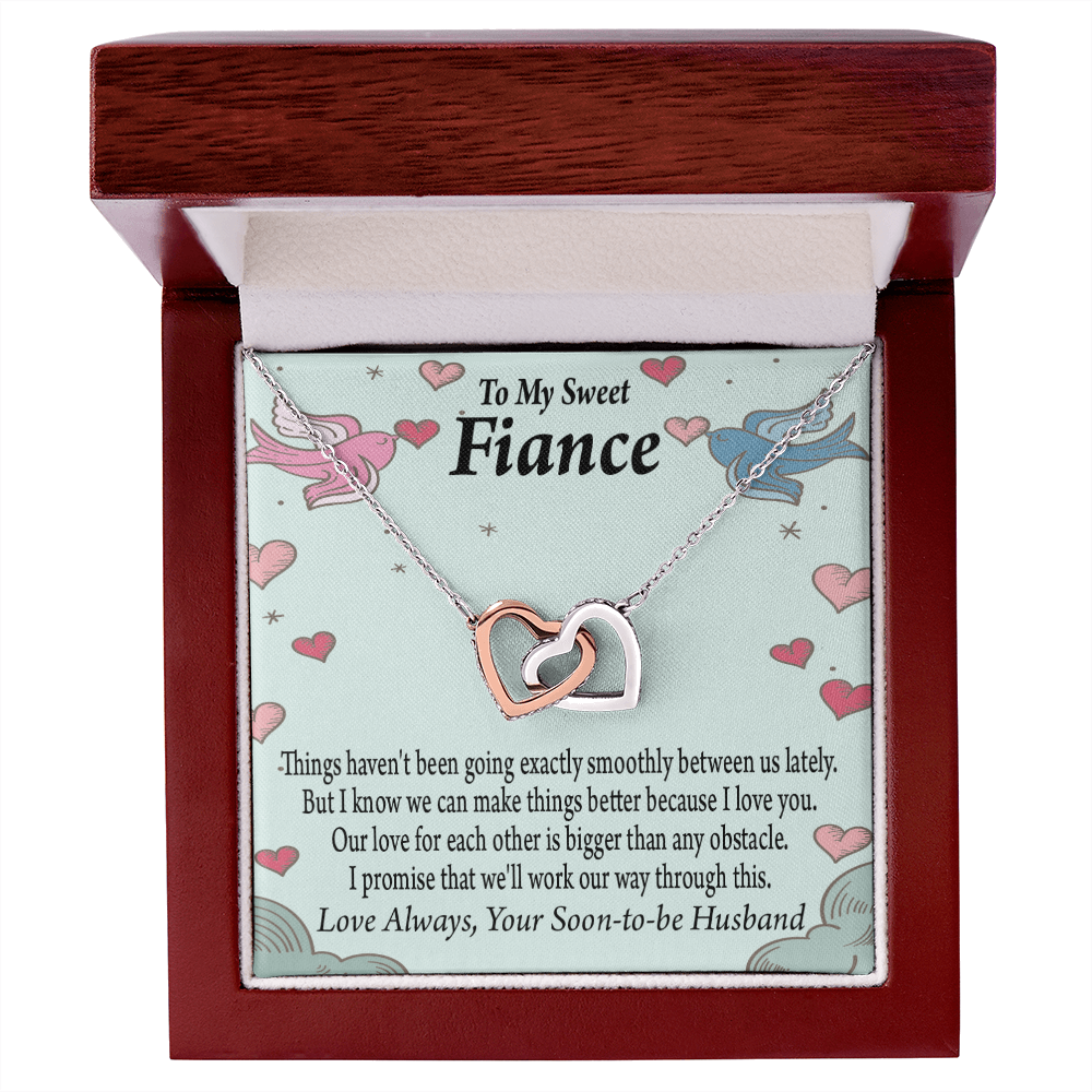 To My Fiancee Love Bigger Than Any Obstacle Inseparable Necklace-Express Your Love Gifts