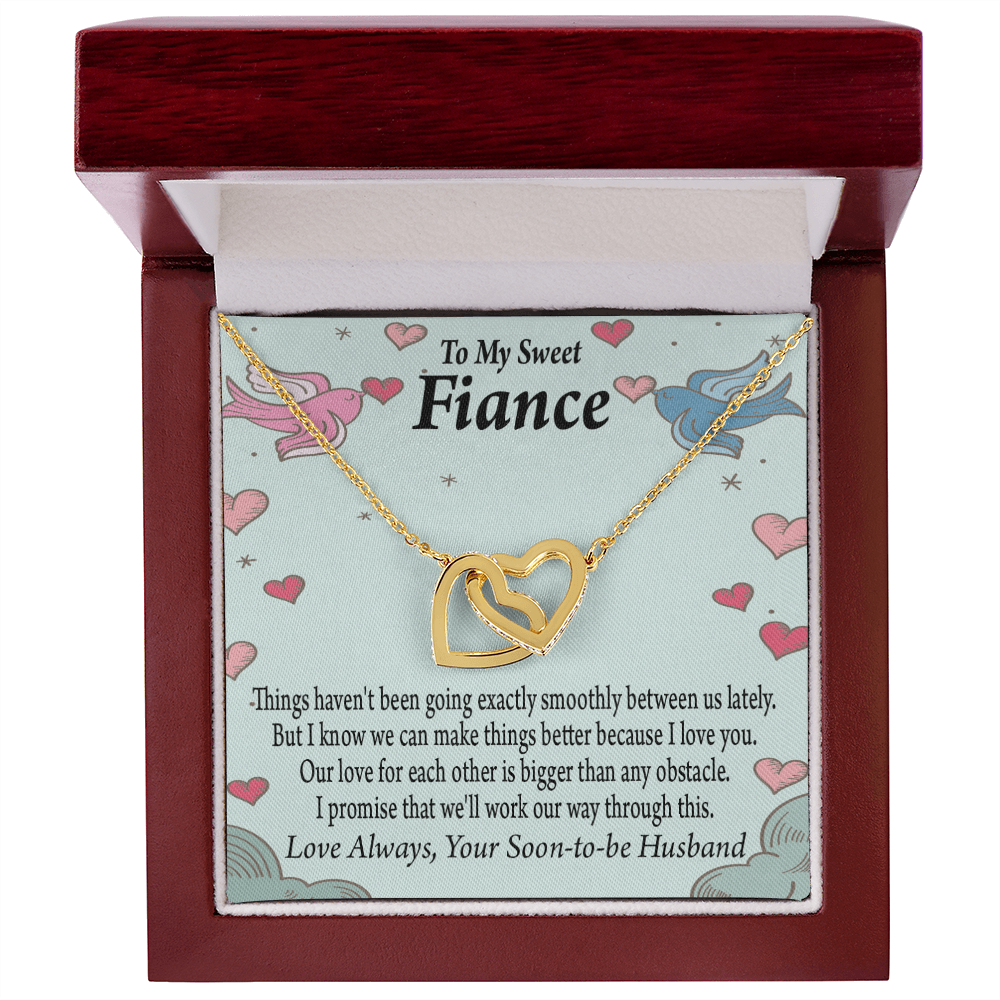 To My Fiancee Love Bigger Than Any Obstacle Inseparable Necklace-Express Your Love Gifts