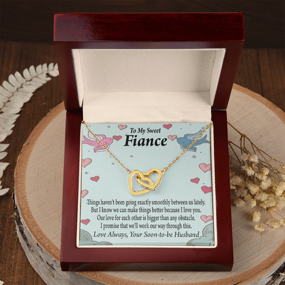 To My Fiancee Love Bigger Than Any Obstacle Inseparable Necklace-Express Your Love Gifts