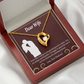 To My Fiancee Love Journey Forever Necklace w Message Card-Express Your Love Gifts