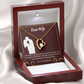 To My Fiancee Love Journey Forever Necklace w Message Card-Express Your Love Gifts