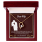 To My Fiancee Love Journey Forever Necklace w Message Card-Express Your Love Gifts