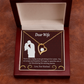 To My Fiancee Love Journey Forever Necklace w Message Card-Express Your Love Gifts