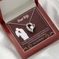 To My Fiancee Love Journey Forever Necklace w Message Card-Express Your Love Gifts