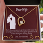 To My Fiancee Love Journey Forever Necklace w Message Card-Express Your Love Gifts