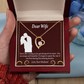 To My Fiancee Love Journey Forever Necklace w Message Card-Express Your Love Gifts
