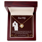 To My Fiancee Love Journey Infinity Knot Necklace Message Card-Express Your Love Gifts