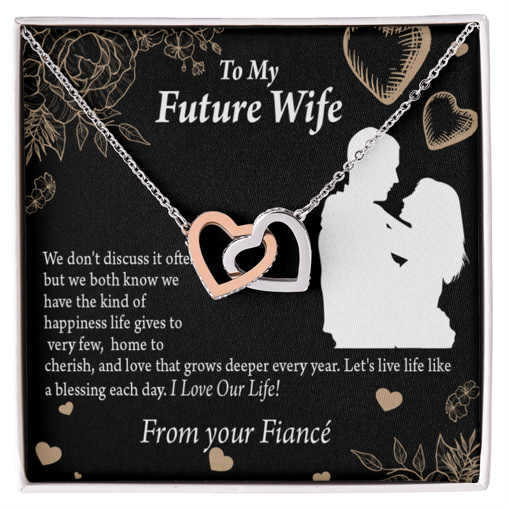 To My Fiancee Love You Always Inseparable Necklace-Express Your Love Gifts