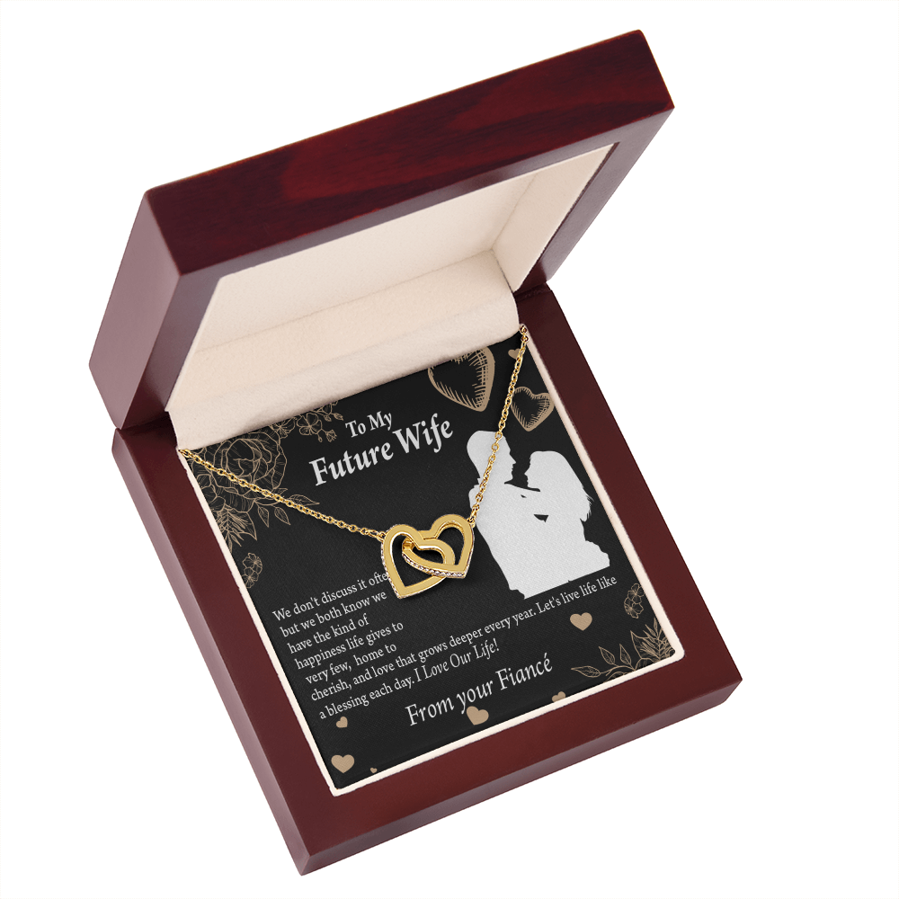 To My Fiancee Love You Always Inseparable Necklace-Express Your Love Gifts