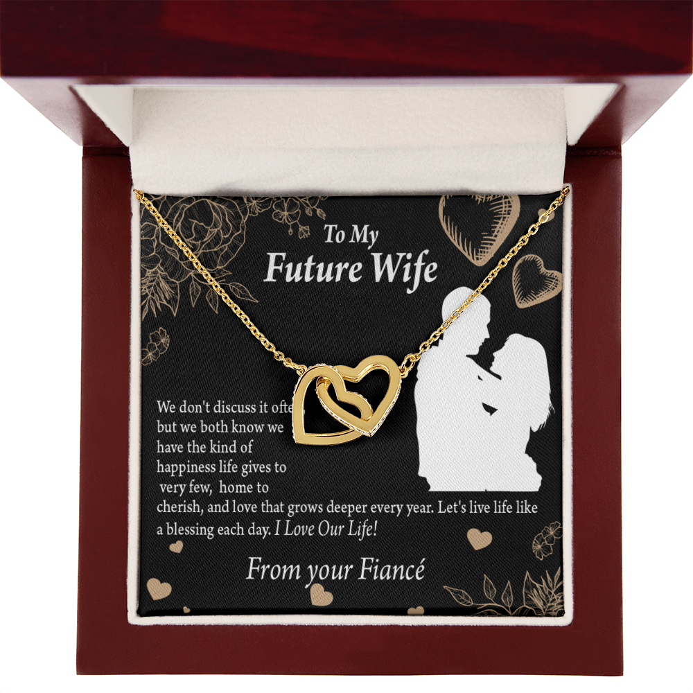 To My Fiancee Love You Always Inseparable Necklace-Express Your Love Gifts