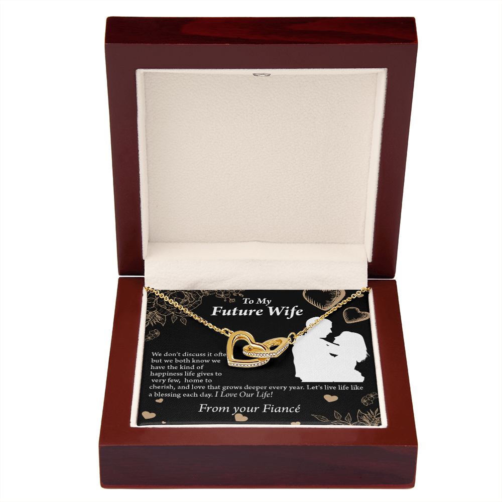 To My Fiancee Love You Always Inseparable Necklace-Express Your Love Gifts