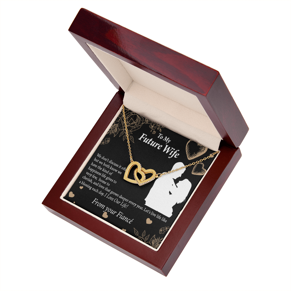 To My Fiancee Love You Always Inseparable Necklace-Express Your Love Gifts