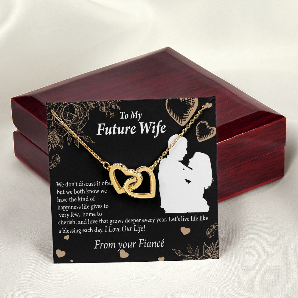 To My Fiancee Love You Always Inseparable Necklace-Express Your Love Gifts