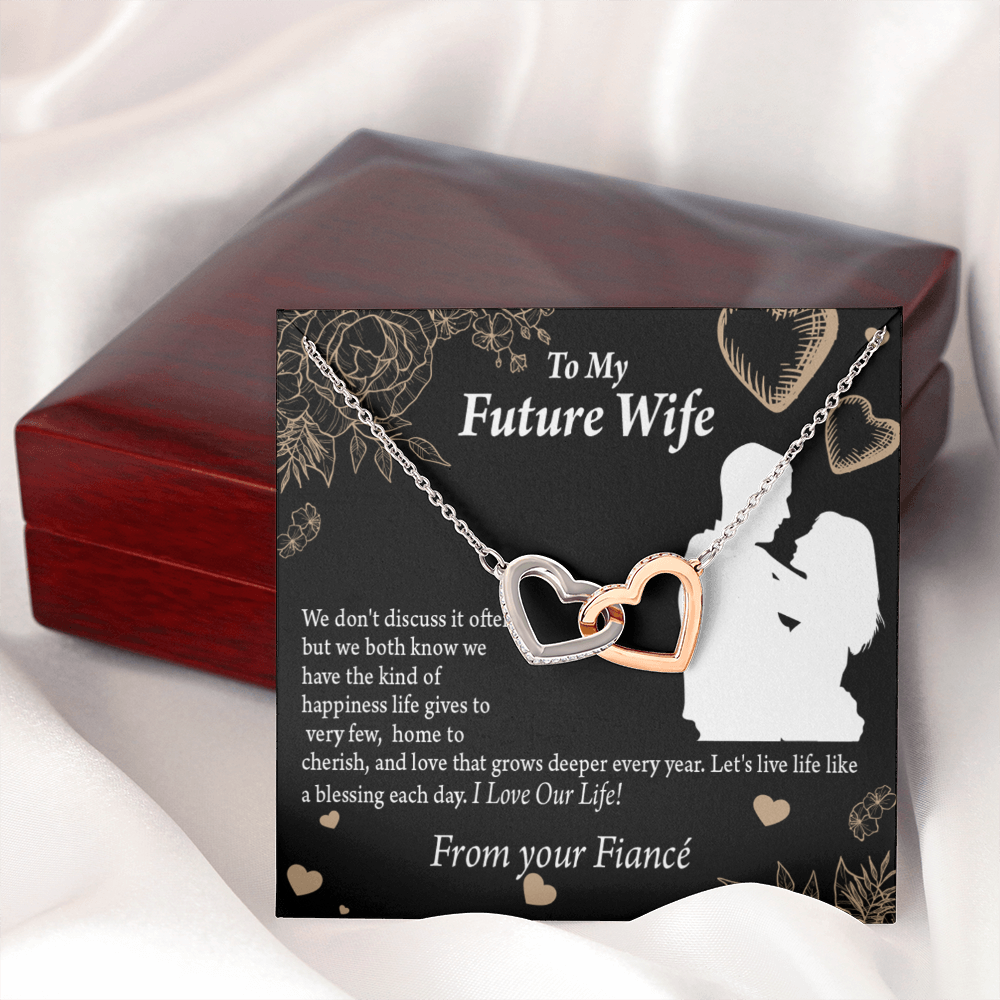 To My Fiancee Love You Always Inseparable Necklace-Express Your Love Gifts