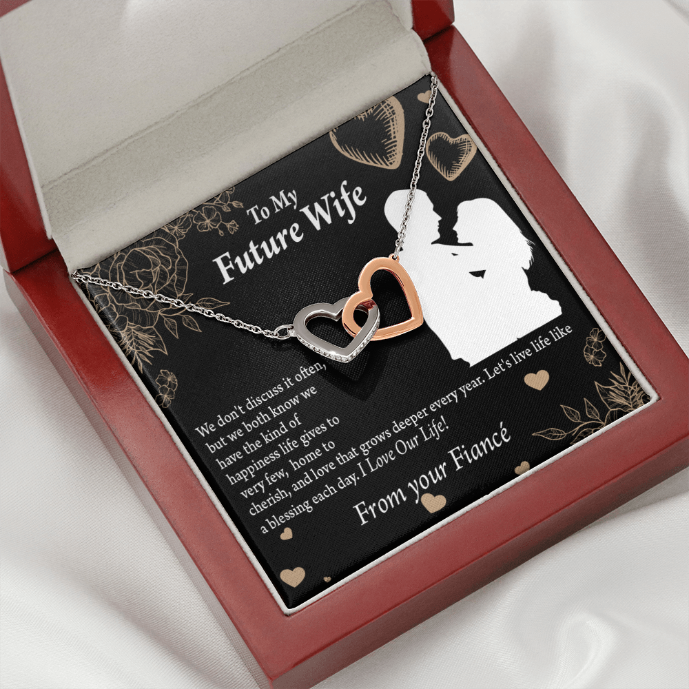 To My Fiancee Love You Always Inseparable Necklace-Express Your Love Gifts