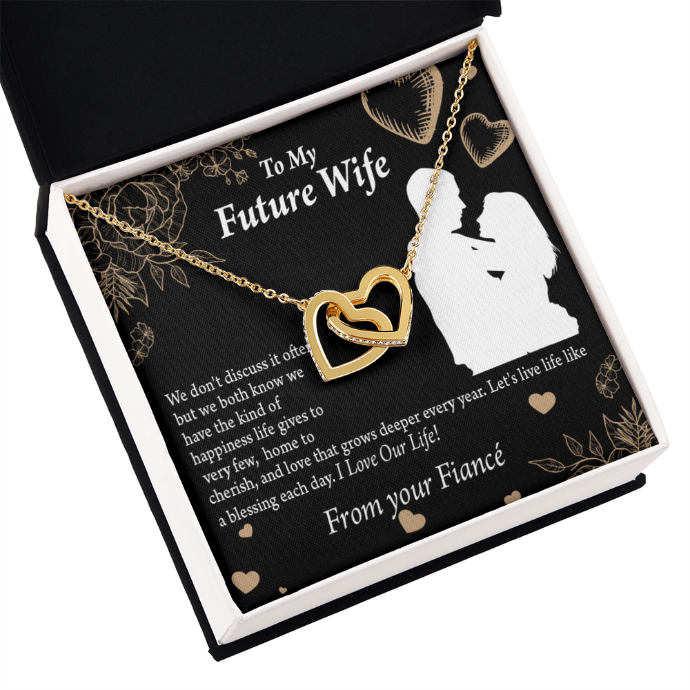 To My Fiancee Love You Always Inseparable Necklace-Express Your Love Gifts