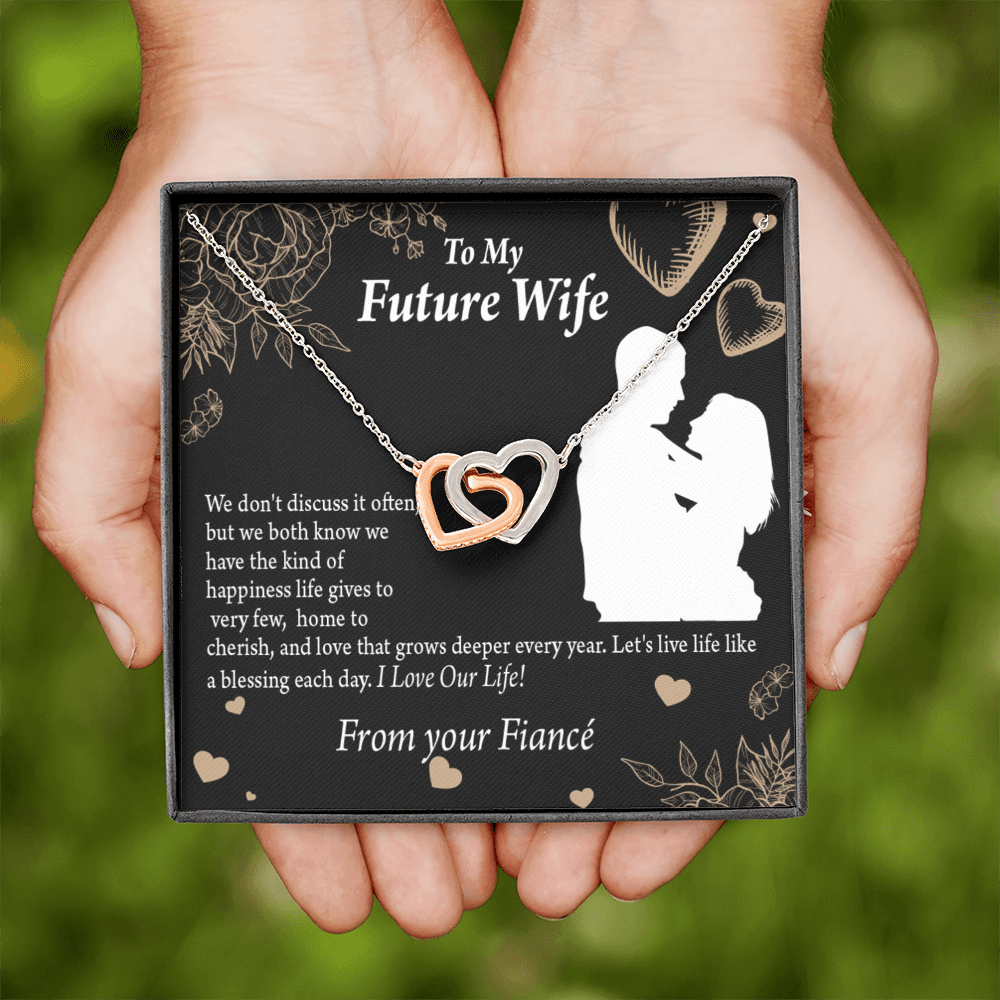 To My Fiancee Love You Always Inseparable Necklace-Express Your Love Gifts