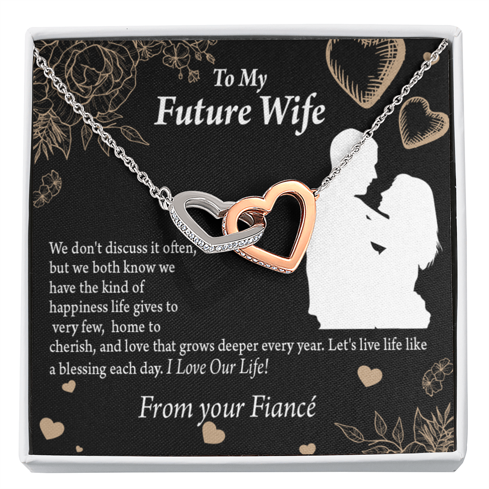 To My Fiancee Love You Always Inseparable Necklace-Express Your Love Gifts