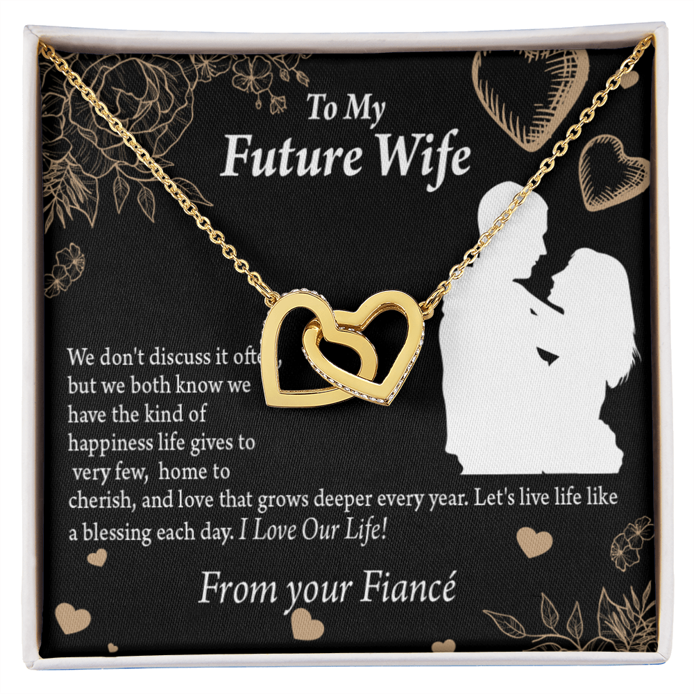 To My Fiancee Love You Always Inseparable Necklace-Express Your Love Gifts