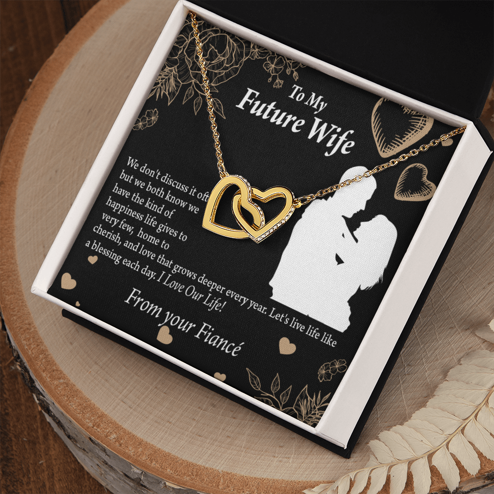To My Fiancee Love You Always Inseparable Necklace-Express Your Love Gifts