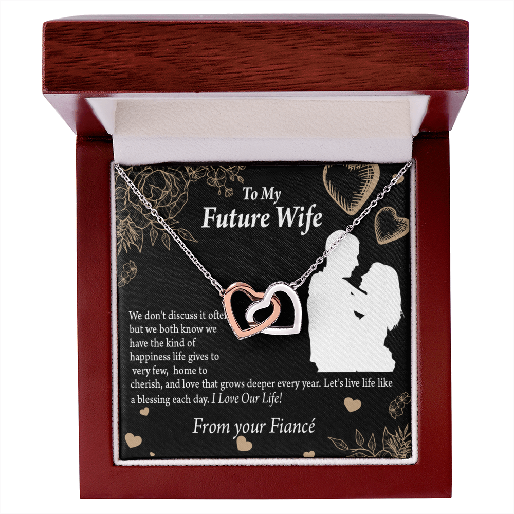 To My Fiancee Love You Always Inseparable Necklace-Express Your Love Gifts
