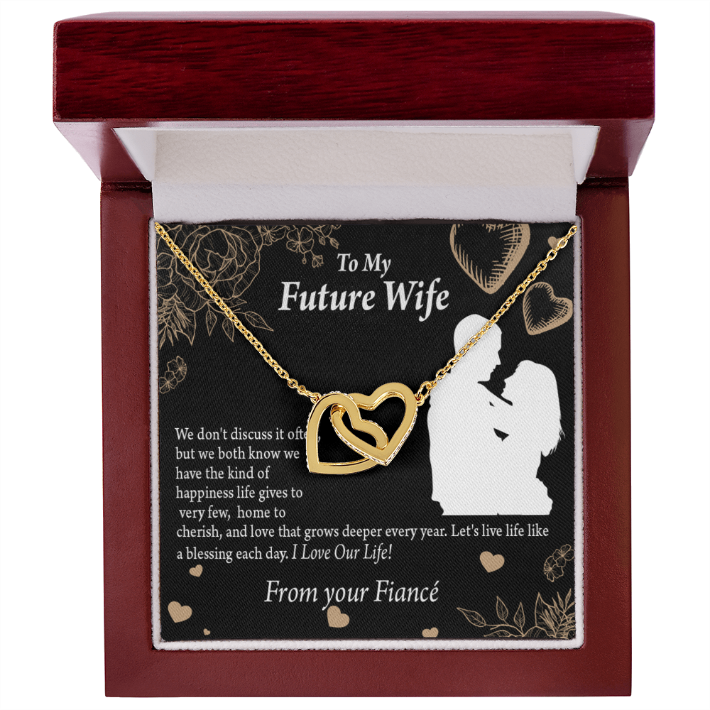 To My Fiancee Love You Always Inseparable Necklace-Express Your Love Gifts