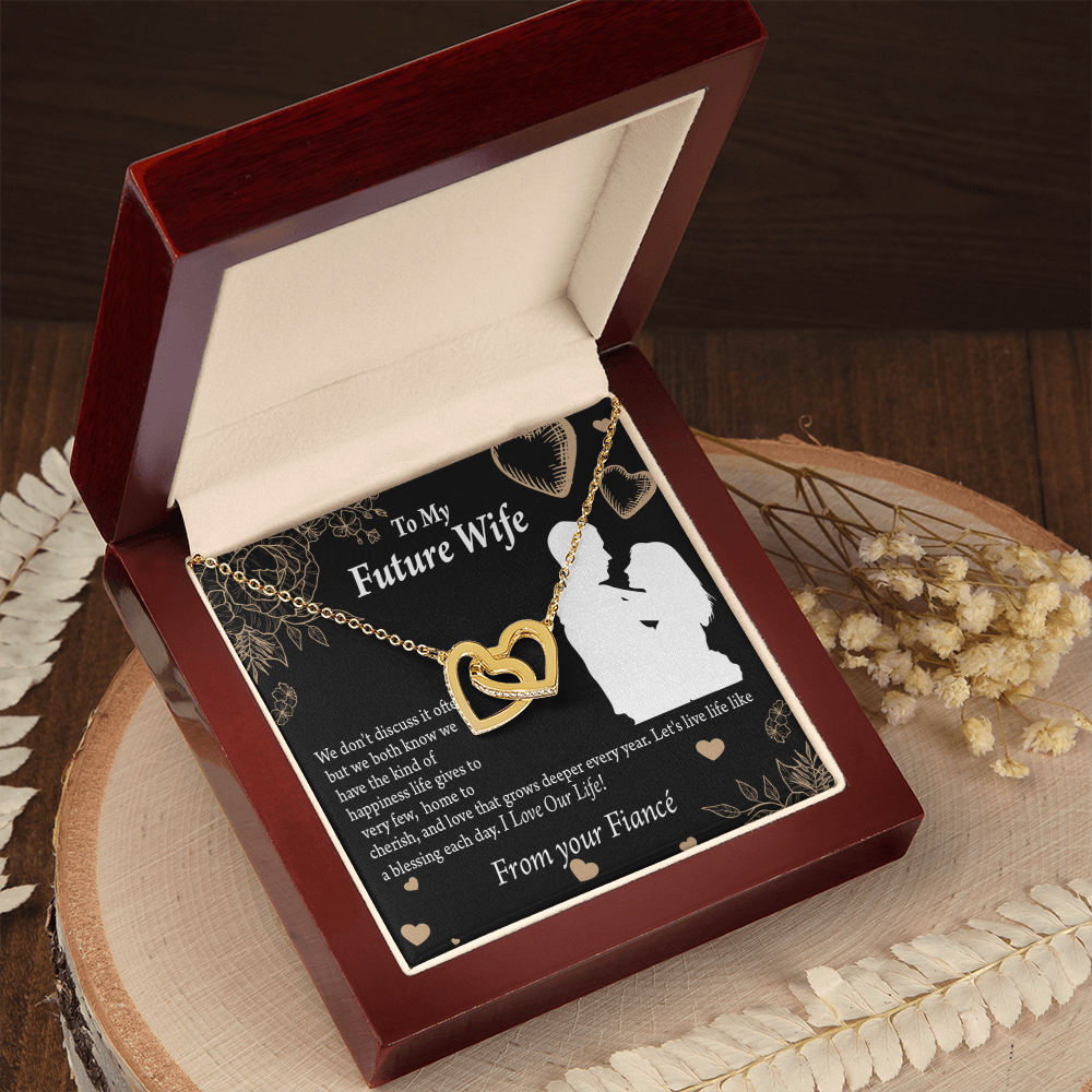 To My Fiancee Love You Always Inseparable Necklace-Express Your Love Gifts