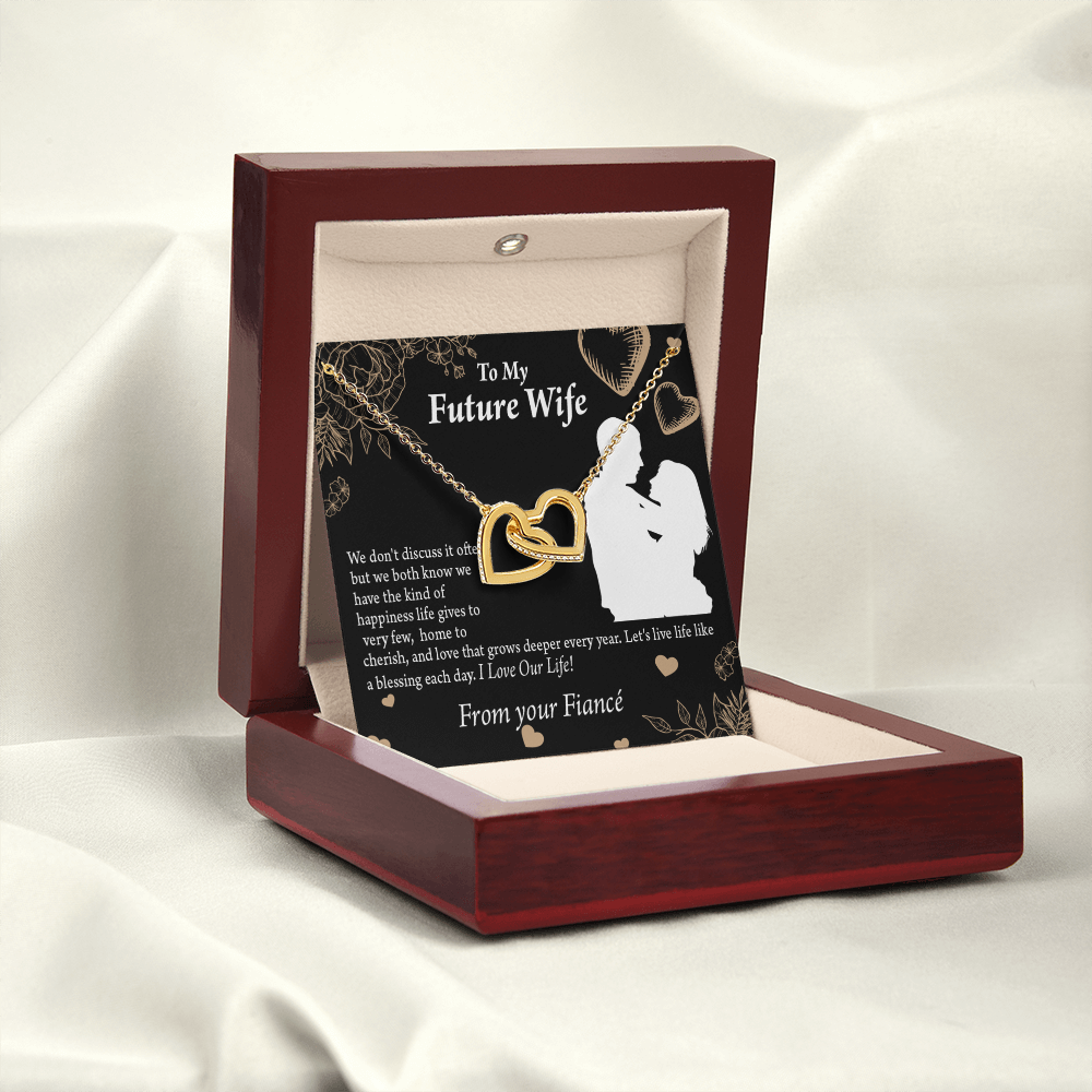 To My Fiancee Love You Always Inseparable Necklace-Express Your Love Gifts