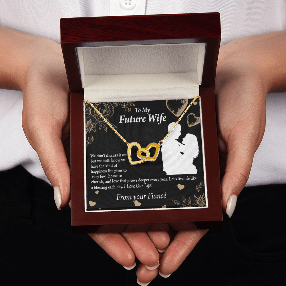 To My Fiancee Love You Always Inseparable Necklace-Express Your Love Gifts