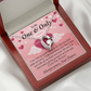 To My Fiancee Love You Forever Necklace w Message Card-Express Your Love Gifts