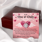 To My Fiancee Love You Infinity Knot Necklace Message Card-Express Your Love Gifts