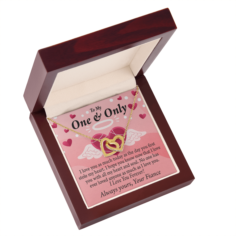 To My Fiancee Love You Inseparable Necklace-Express Your Love Gifts