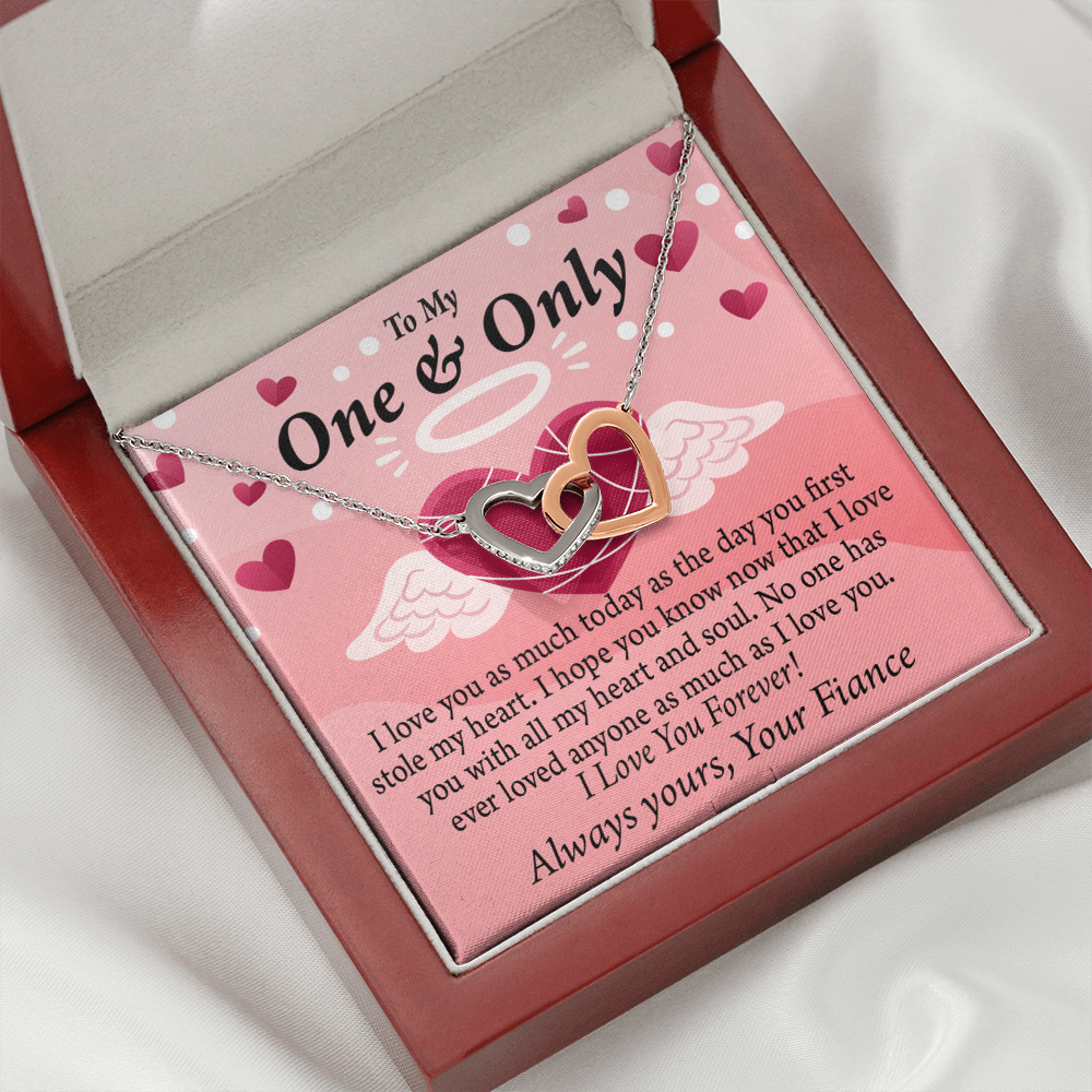 To My Fiancee Love You Inseparable Necklace-Express Your Love Gifts