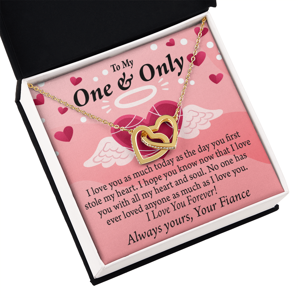 To My Fiancee Love You Inseparable Necklace-Express Your Love Gifts