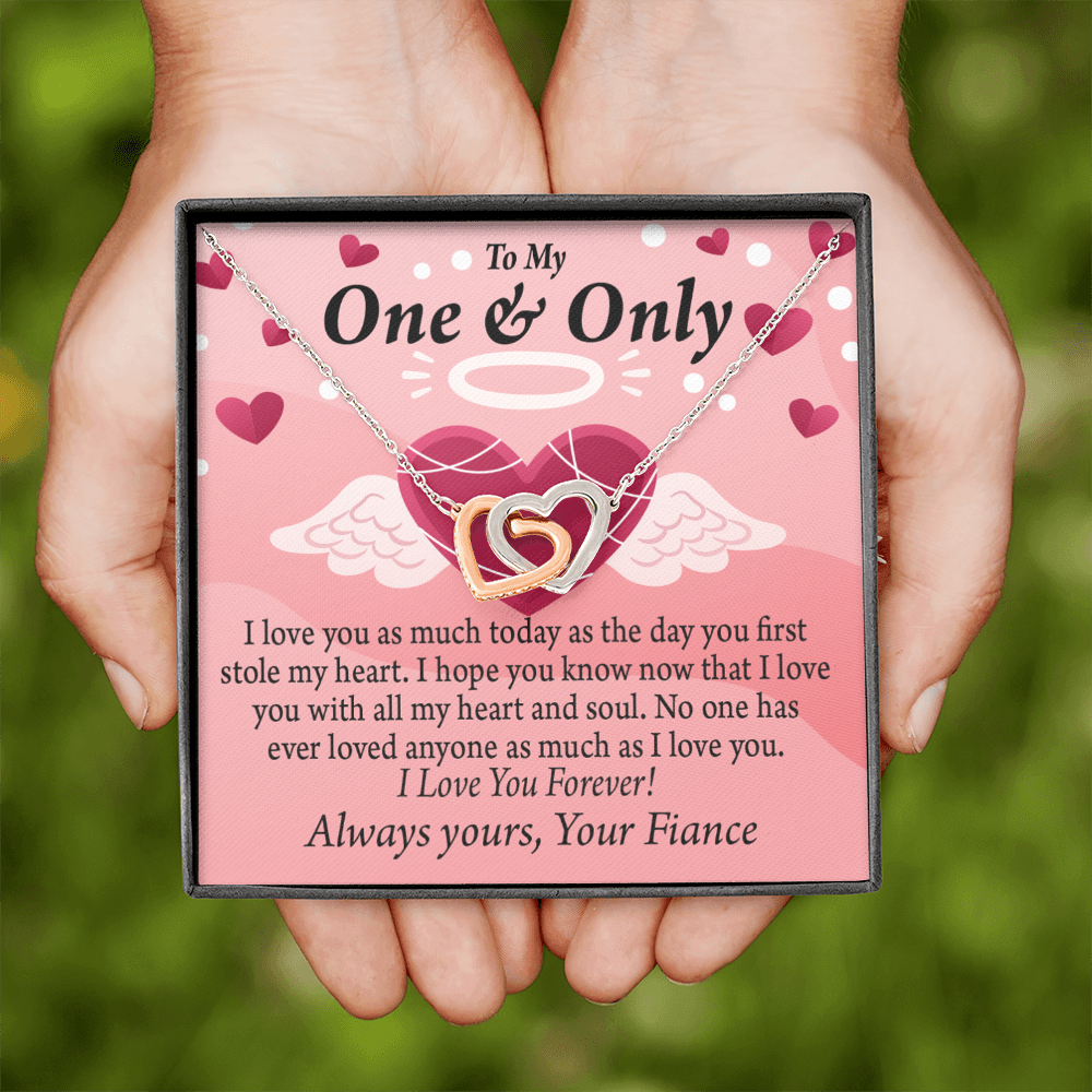 To My Fiancee Love You Inseparable Necklace-Express Your Love Gifts