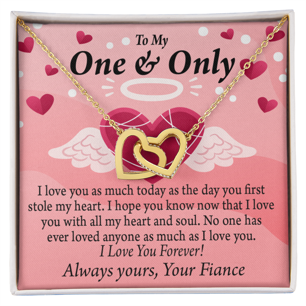 To My Fiancee Love You Inseparable Necklace-Express Your Love Gifts