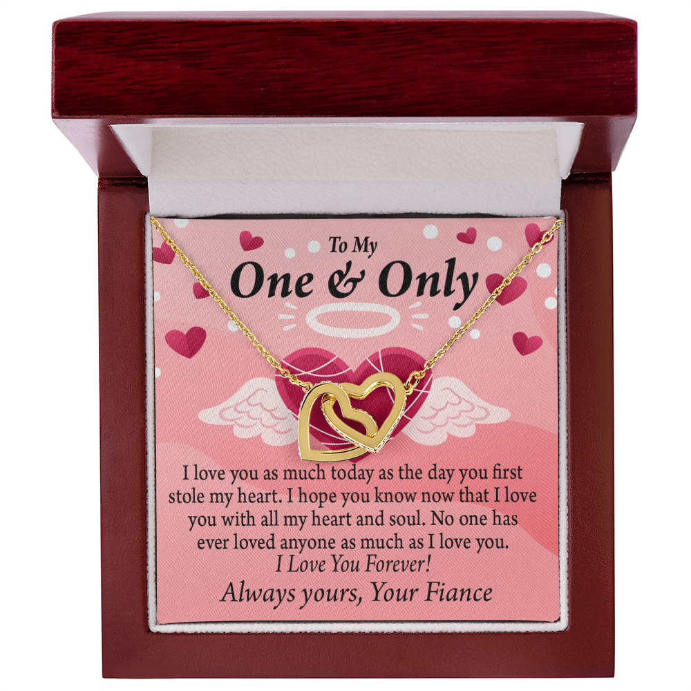 To My Fiancee Love You Inseparable Necklace-Express Your Love Gifts